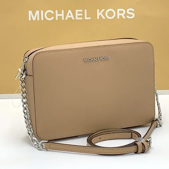 MICHAEL KORS LARGE EAST WEST CROSSBODY CAMEL COLOR - Picture 1 of 15